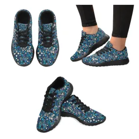 Zenzzle graphic blue elements pattern print on Women's Running shoes Casual Lightweight Athletic Sneakers US size 6-15