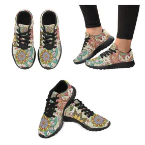 Zenzzle graphic paisley and flowers print on Women's Running shoes Casual Lightweight Athletic Sneakers US size 6-15