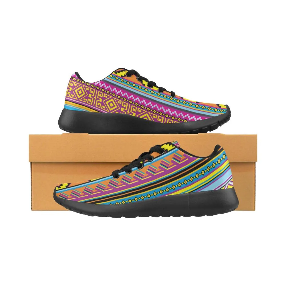Zenzzle retro Mexican pattern print on Women's Running shoes Casual Lightweight Athletic Sneakers US size 6-15