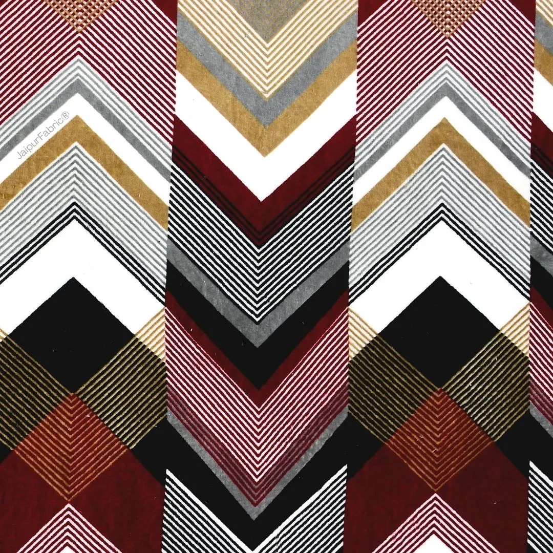 Zigzag Elegance Cozy Winter Nights Woolen Double Bedsheet